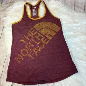 The NorthFace Retro Racerback Tank Marron and Gold Slim Fit Size M